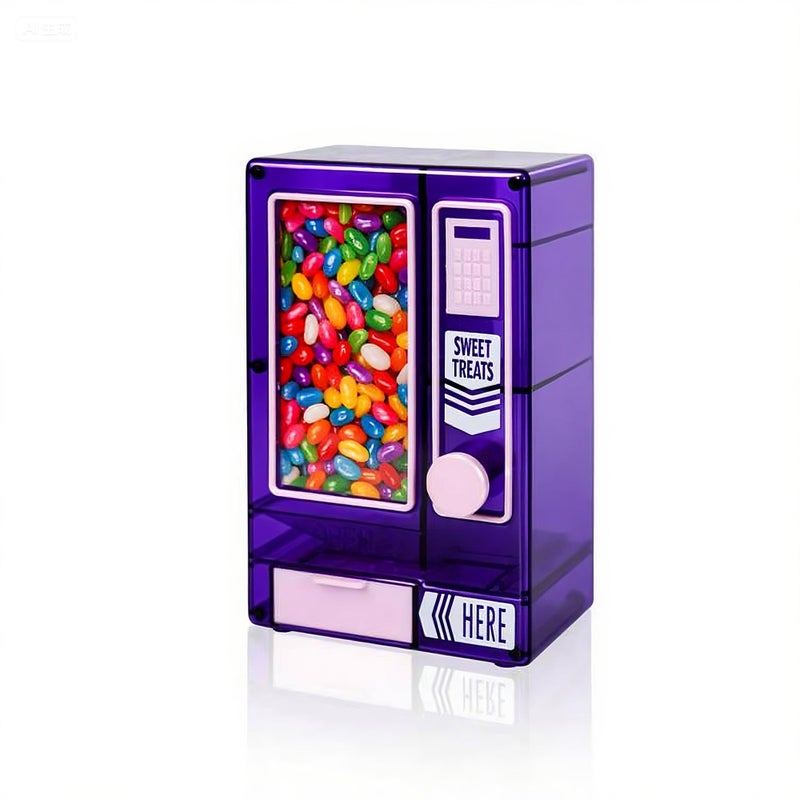 YOBRO Candy Dispenser, Cute Vending Machine for Desktop, Manual Candy Machine, Dispense Mini Candies, Birthday&Christmas Gift for Girls, Gift for Friends Girlfriends (Violet) - Image 2