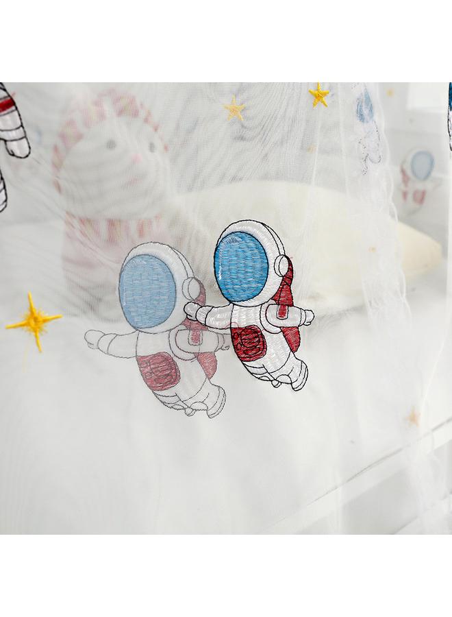 Bluejw Embroidered Dormitory Zipper Mosquito Net Student Bunk 1m1.2 Single Bed Curtain Shading Integrated 1.5 Mitt Encryption - Image 5