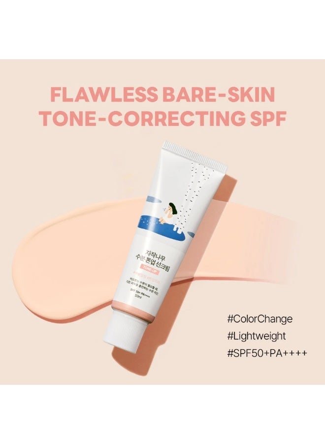 ROUND LAB Birch Juice Moisturizing Tone-up Sunscreen, SPF50+ PA++++, 50ml - Image 2