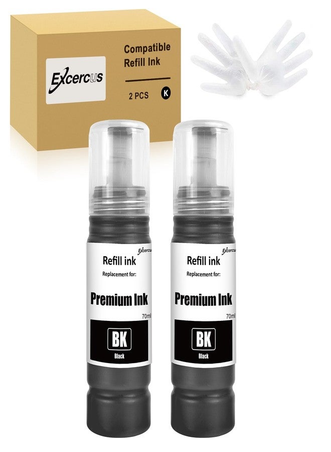 EXCERCUS T522 522 Ink Refill Bottles Compatible for Ecotank ET-2760 ET-4760 ET-2750 ET-2720 ET-3760 ET-2850 ET-15000 ET-2800 ET-4700 ST-4000 ST-2000 ET-3710 ET4810 ET-3850 Printer (2BK) - Image 1