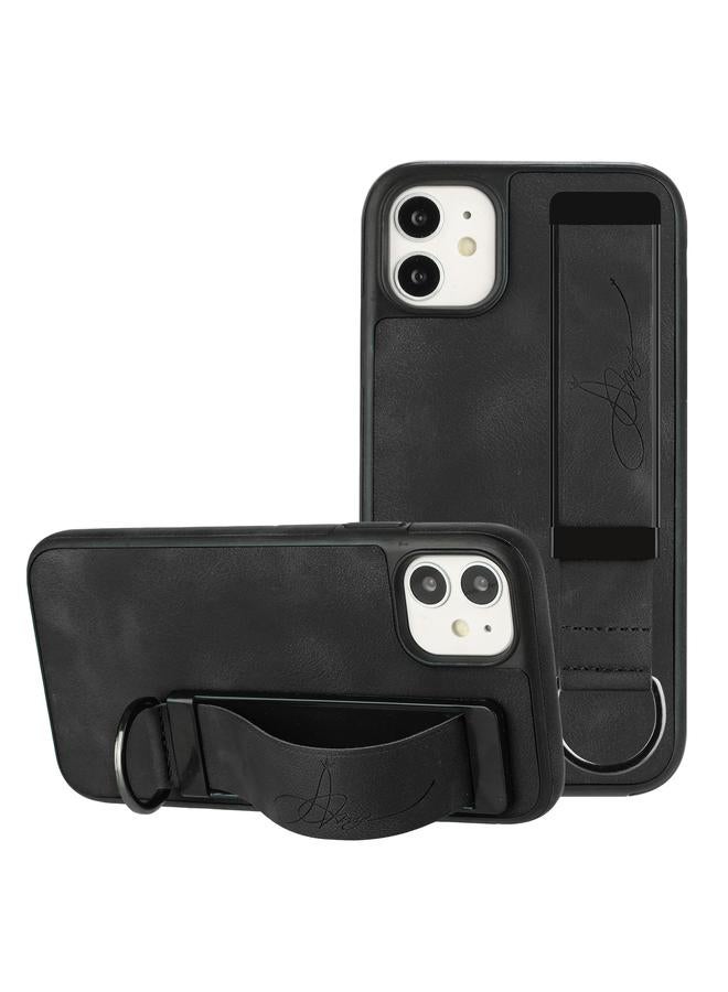 اس-توب جراب خلفي من الجلد مع حامل معصم لهاتف iPhone 11 - Image 1