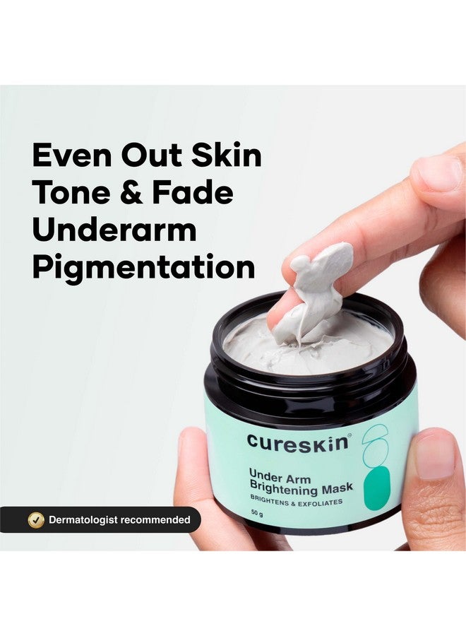 Cureskin كريم ماسك لتفتيح تحت الإبط من كيرسكن مع حمض اللاكتيك، حمض الجليكوليك وحمض الماليك | تحت الإبط الداكن وفرط التصبغ | كريم إزالة البقع الداكنة تحت الإبط، 50 جرام (عبوة واحدة) - Image 2
