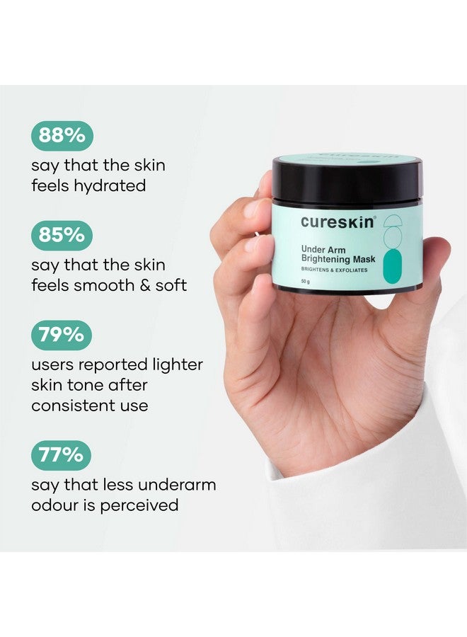 Cureskin كريم ماسك لتفتيح تحت الإبط من كيرسكن مع حمض اللاكتيك، حمض الجليكوليك وحمض الماليك | تحت الإبط الداكن وفرط التصبغ | كريم إزالة البقع الداكنة تحت الإبط، 50 جرام (عبوة واحدة) - Image 4