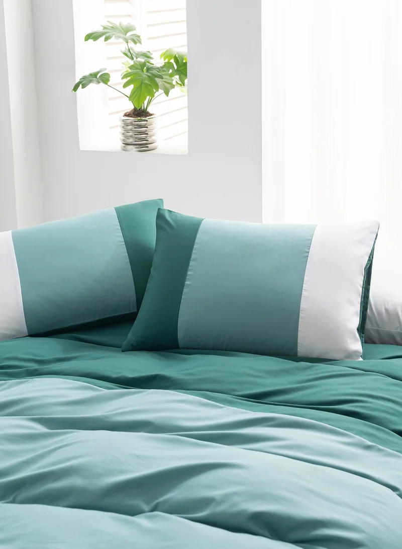 Pink Cactus Green block bedding set