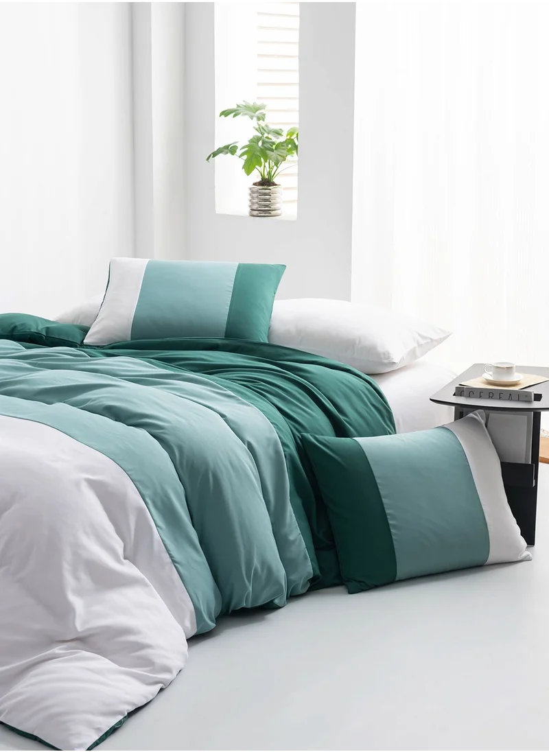 Pink Cactus Green block bedding set