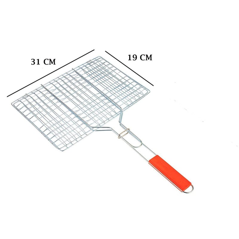 LOMESH Portable BBQ Grill Stainless Steel Fish Grill Basket with Handle Grill Net Basket Accessories for Outdoor - Image 5