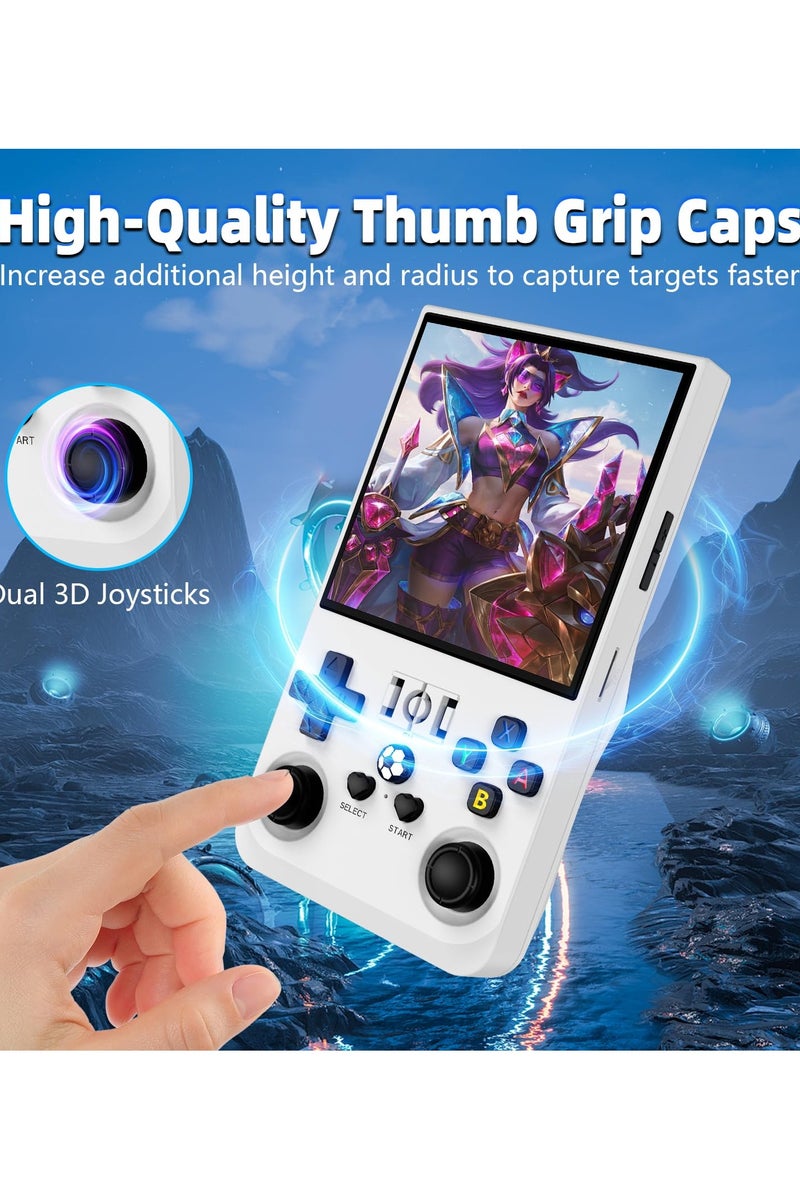 Joshberg R36MAX Retro Handheld Game Console,128GB Built-in 22,000+ Classic Games,Portable Open Source Linux System,4.0-inch 4K HD IPS Screen & Video Player (White 128G) - Image 5