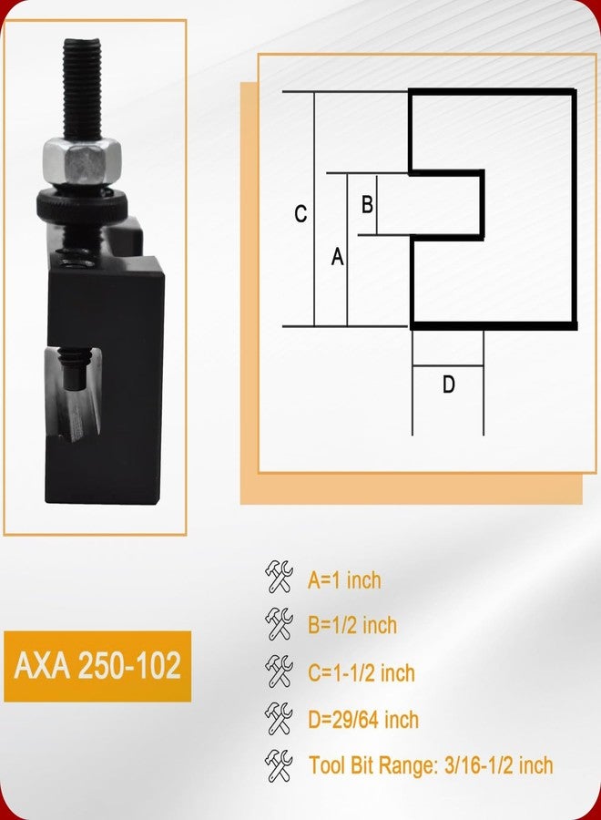 findmall 2 قطعة 2# حامل أداة التغيير السريع 250-102 حامل أداة AXA مناسب للمخرطة - Image 2