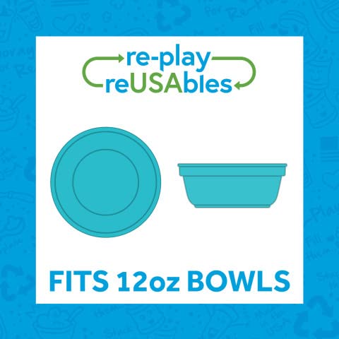 Re-Play Made in USA 12 Oz. Reusable Plastic Bowls  Pack of 4 Without Lid - Dishwasher and Microwave Safe Bowls for Snacks and Everyday Dining - Toddler Bowl Set 5.75"" x 5.75"" x 2""  Meadow - Image 2