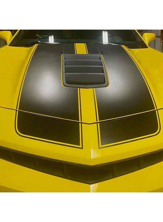 ECOTRIC Hood Scoop Vents Grille Compatible with 2014-2015 Chevrolet Camaro LS LT SS Z/28 ZL1 V8 V6 Replacement for 22828242 - Image 3