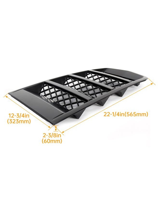 ECOTRIC Hood Scoop Vents Grille Compatible with 2014-2015 Chevrolet Camaro LS LT SS Z/28 ZL1 V8 V6 Replacement for 22828242 - Image 4