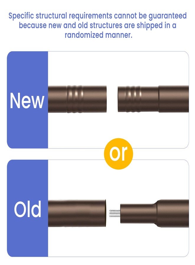 TKZTKZ Curtain Rods No Drilling for Windows 18 to 28 Inch:No Drill Small Bronze Curtain Rod with Adhesive Brackets for Bedroom,5/8" Apartment Renter Friendly Adjustable Drapery Rods Easy Install - Image 4
