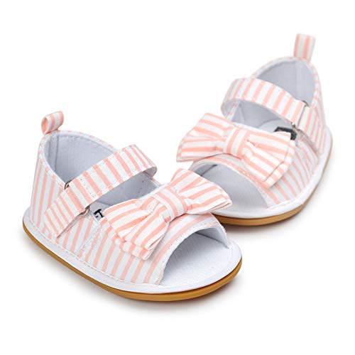 CoKate Baby Boys Girls Sandals Rubber Sole Outdoor First Walker Toddler Girls Boys Summer Shoes(5.5Toddler, Pink) - Image 2