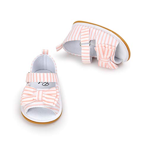 CoKate Baby Boys Girls Sandals Rubber Sole Outdoor First Walker Toddler Girls Boys Summer Shoes(5.5Toddler, Pink) - Image 5