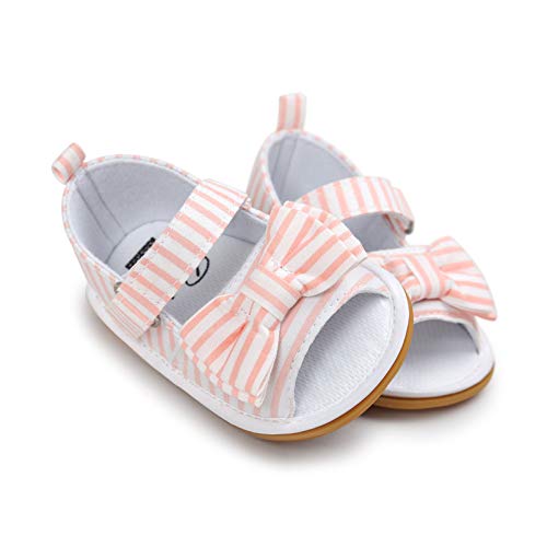 CoKate Baby Boys Girls Sandals Rubber Sole Outdoor First Walker Toddler Girls Boys Summer Shoes(5.5Toddler, Pink) - Image 3