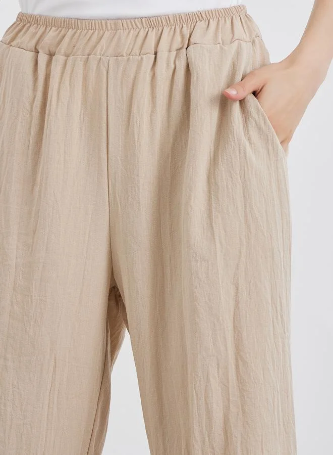 Take Two Take Two Contrast Hem Panel Pants
