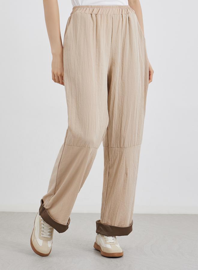 Take Two Styli Contrast Hem Panel Pants - Image 3