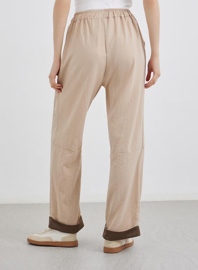 Take Two Styli Contrast Hem Panel Pants - Image 5