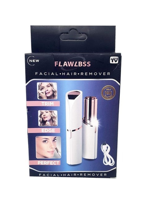 White Stainless Steel Facial Hair Remover Tool