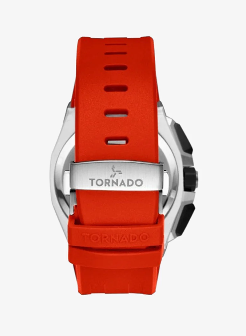 Tornado  Men's High Quality Flexible And Durable Silicone Chronograph Watch T25103-SSRRB - 43mm mm for Men | Best Price UAE