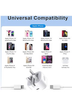 Generic Suitable for iPhone 20W PD fast charger, Type-C power block wall charger plug adapter, 2M USB-C to Lightning cable (suitable for 14 13 12 11 Pro Mini XS XR X, iPad, AirPod)  - Image 5