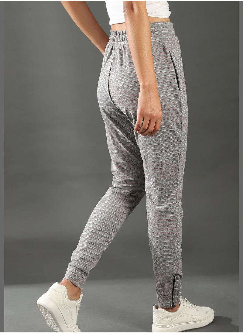 Campus Sutra Striped Jogger