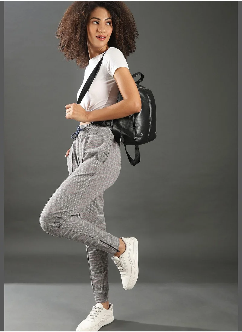 Campus Sutra Striped Jogger