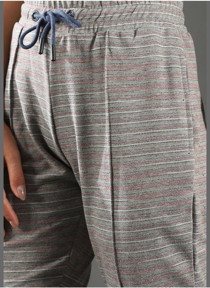 Campus Sutra Striped Jogger