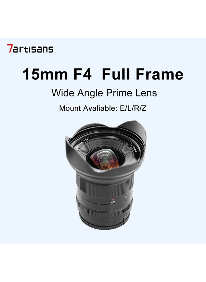 7artisans - 15mm F4 Full Frame Manual Fixed Focus Lens Compatible for Nikon Z Mount - Image 1