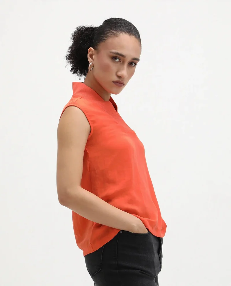 Rareism Women's Sleeveless Plain Top