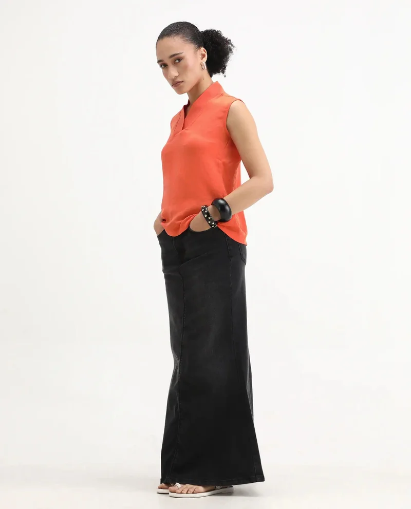 Rareism Women's Sleeveless Plain Top