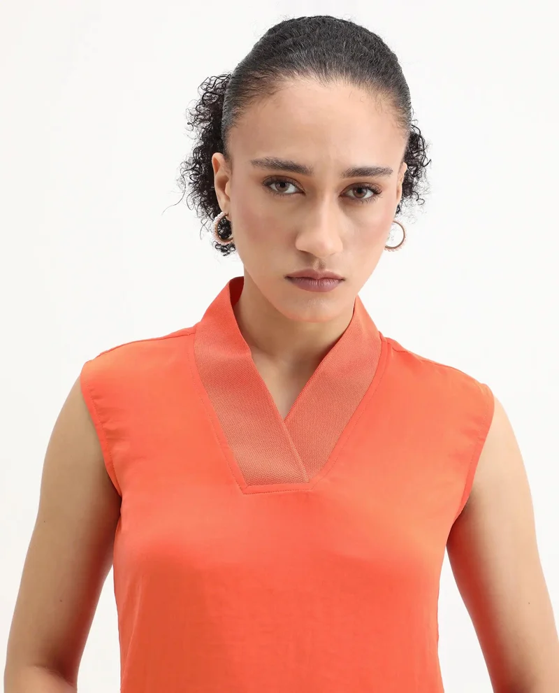 Rareism Women's Sleeveless Plain Top
