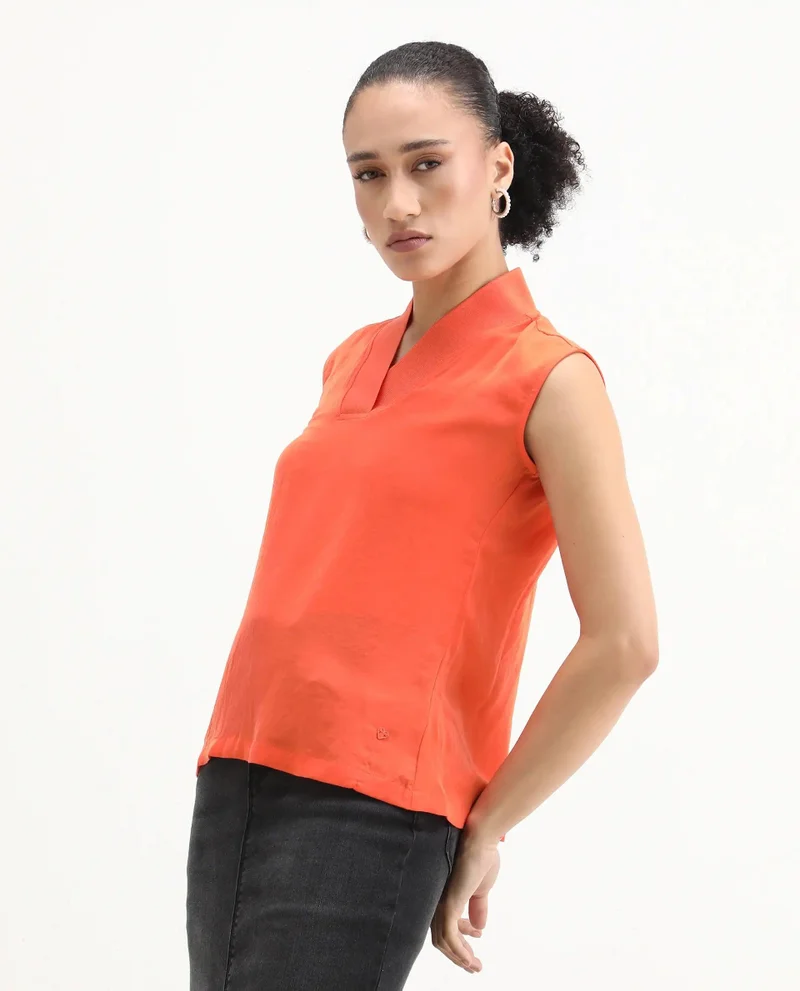 Rareism Women's Sleeveless Plain Top