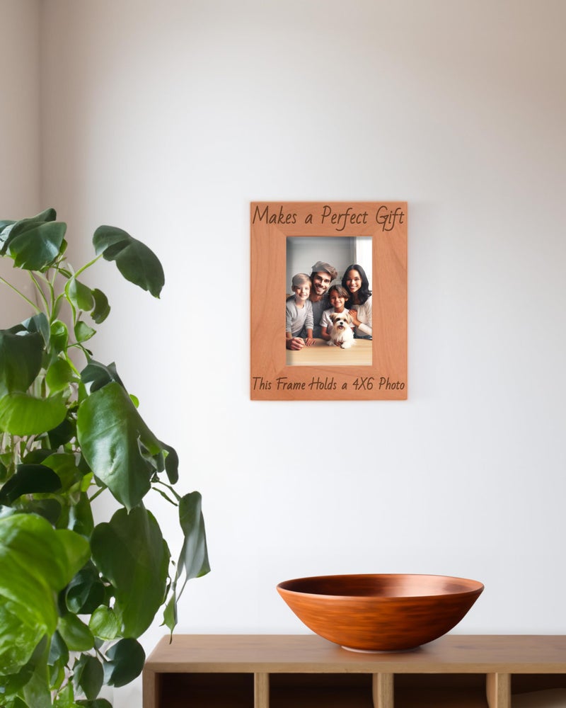 Personalized Gifts Grandpa Gift Papa and Me Grandchild Natural Wood Engraved 4x6 Portrait Picture Frame Wood - Image 4