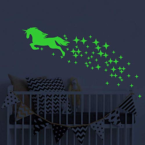 DreamKraft Flying Horse Night Glow Vinyl Wall Sticker (67 cm x 105 cm) - Image 1