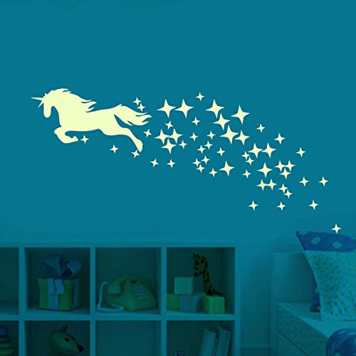 DreamKraft Flying Horse Night Glow Vinyl Wall Sticker (67 cm x 105 cm) - Image 2