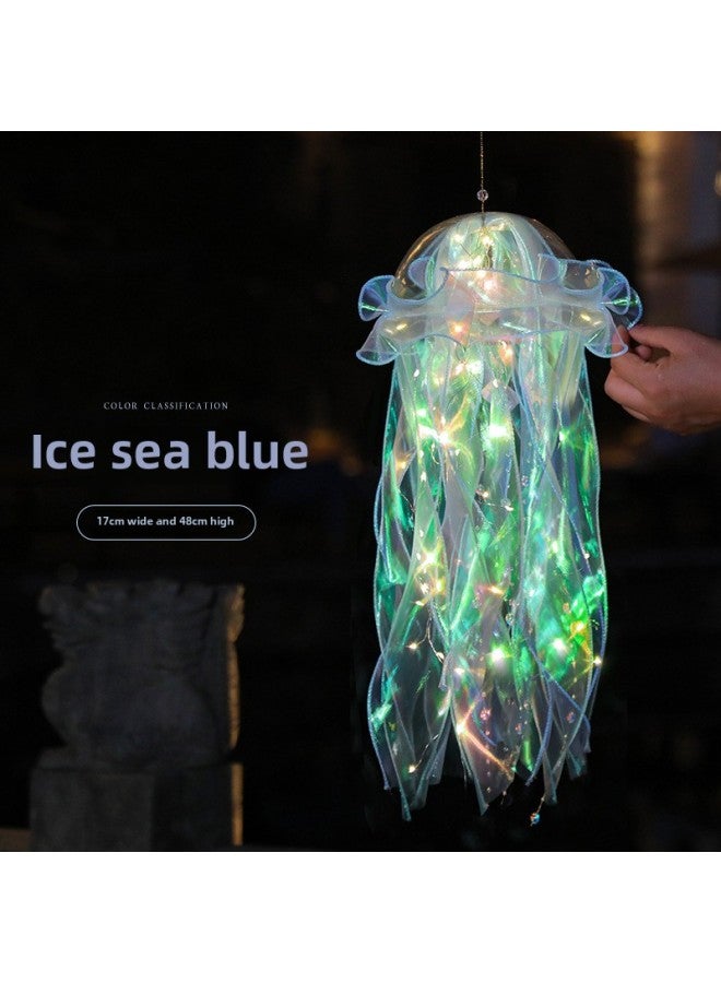 Suitable For Square Night Market Stalls, Small Commodities, Popular Project Stalls, Kidsren's Jellyfish Lights, Atmosphere Toys Wholesale-Color:[5 Sets Of Finished Products] Cream Rice Jellyfish Lamps - Image 5