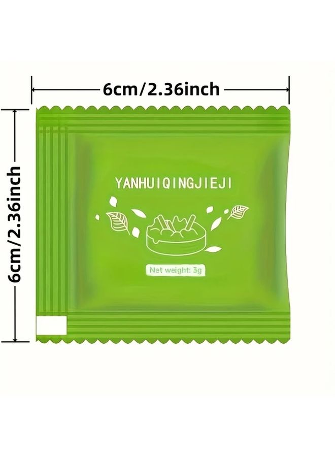22 Pcs Jasmine Green White Charcoal Ashtray Refillable Smoking Accessories With Activated Carbon Granules Leak Proof Design - Image 3