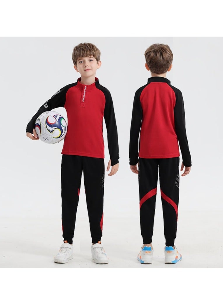 KUYING Children's Basketball Training Suit With Long Sleeves  - Image 1