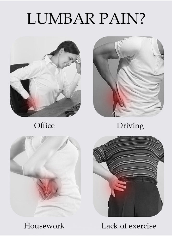 Arabest - Lumbar Support Pillow for Sleeping Memory Foam Back Waist Cushion for Low Back Pain Relief, Back Support Pillow Sleeping, Bed and Chair - Image 1