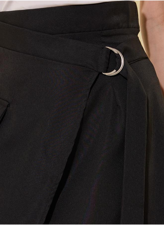 Take Two - Solid Asymmetric Wrap Midi Skirts - Image 1