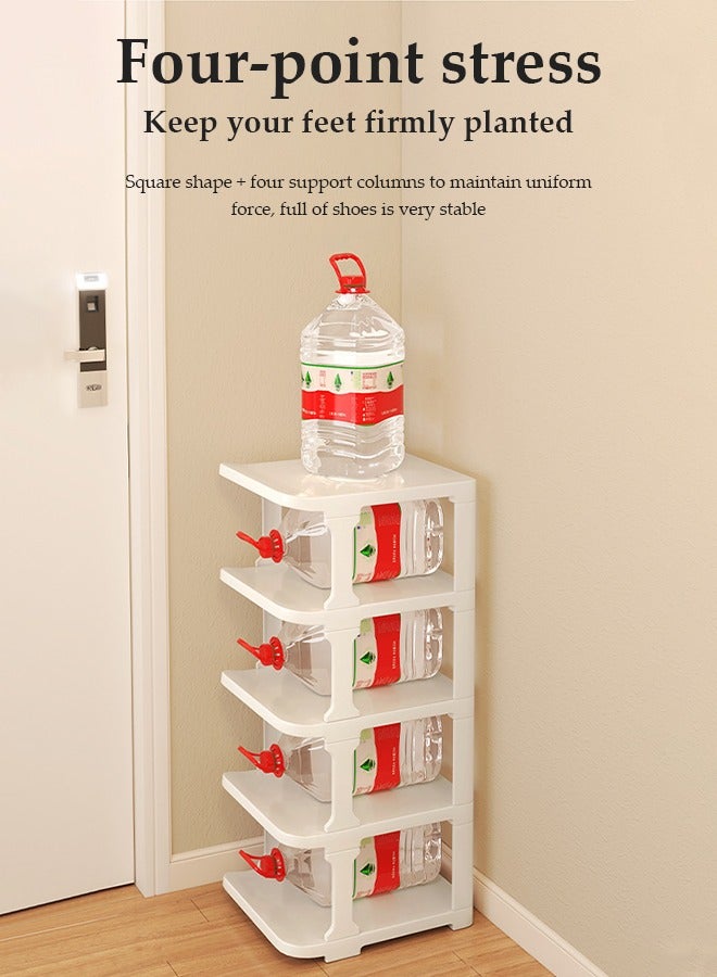 DUNISO 6 Tier Shoe rack, dust proof shoe rack, independent shoe rack, easy to assemble, suitable for corridors, balconies, bedrooms, living rooms, 26.5 * 24.5 * 73.5cm, white - Image 4