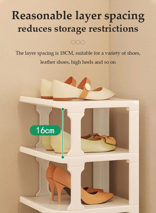 DUNISO 6 Tier Shoe rack, dust proof shoe rack, independent shoe rack, easy to assemble, suitable for corridors, balconies, bedrooms, living rooms, 26.5 * 24.5 * 73.5cm, white - Image 5