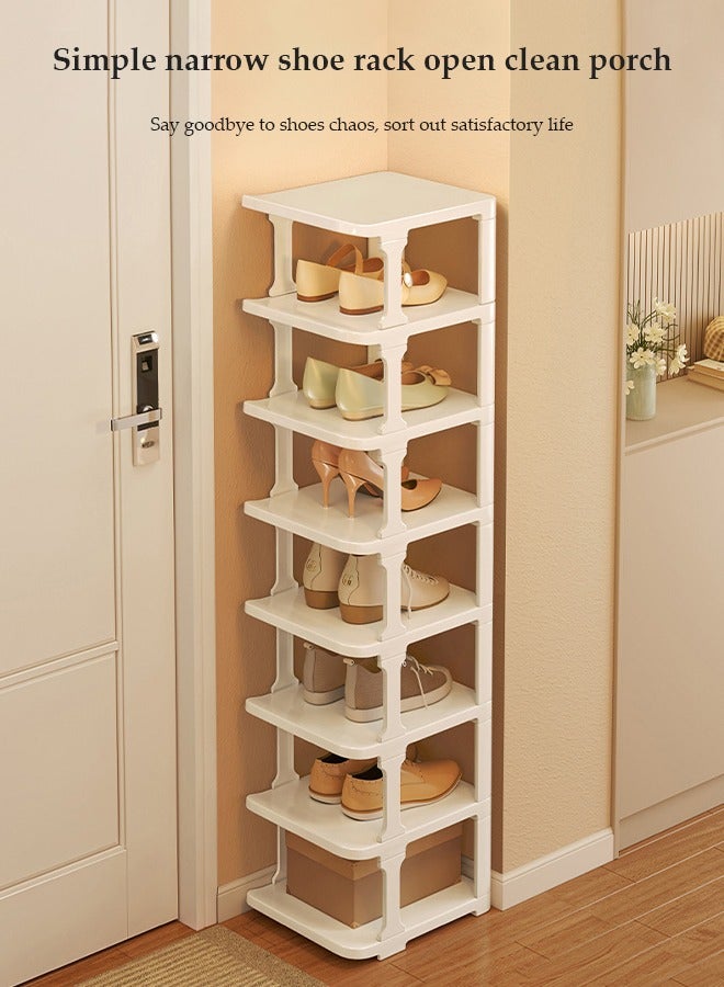 DUNISO 6 Tier Shoe rack, dust proof shoe rack, independent shoe rack, easy to assemble, suitable for corridors, balconies, bedrooms, living rooms, 26.5 * 24.5 * 73.5cm, white - Image 2