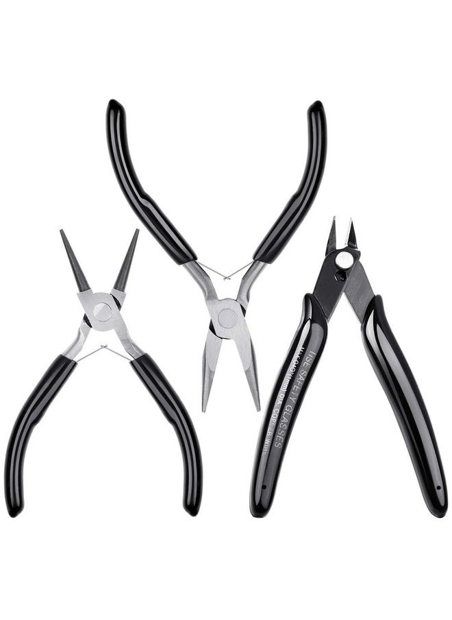 cridoz - Jewelry Pliers Cridoz Beading Pliers Set With Needle Nose Pliers Round Nose Pliers And Wire Cutter For Jewelry Making Beading Repair Supplies And Crafting (Set Of 3) - Image 1
