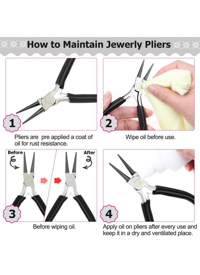cridoz - Jewelry Pliers Cridoz Beading Pliers Set With Needle Nose Pliers Round Nose Pliers And Wire Cutter For Jewelry Making Beading Repair Supplies And Crafting (Set Of 3) - Image 1
