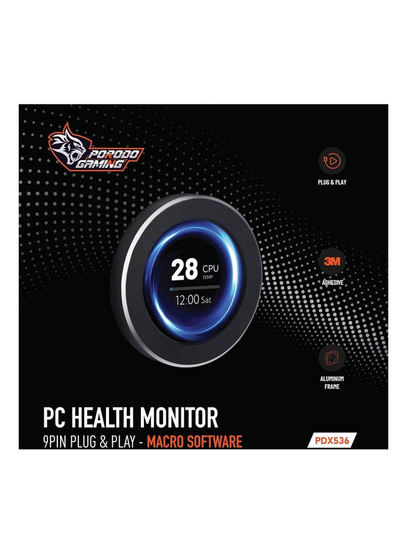 porodo Porodo Gaming PC Health Monitor 9PIN Plug & Play Macro Software  - Image 3