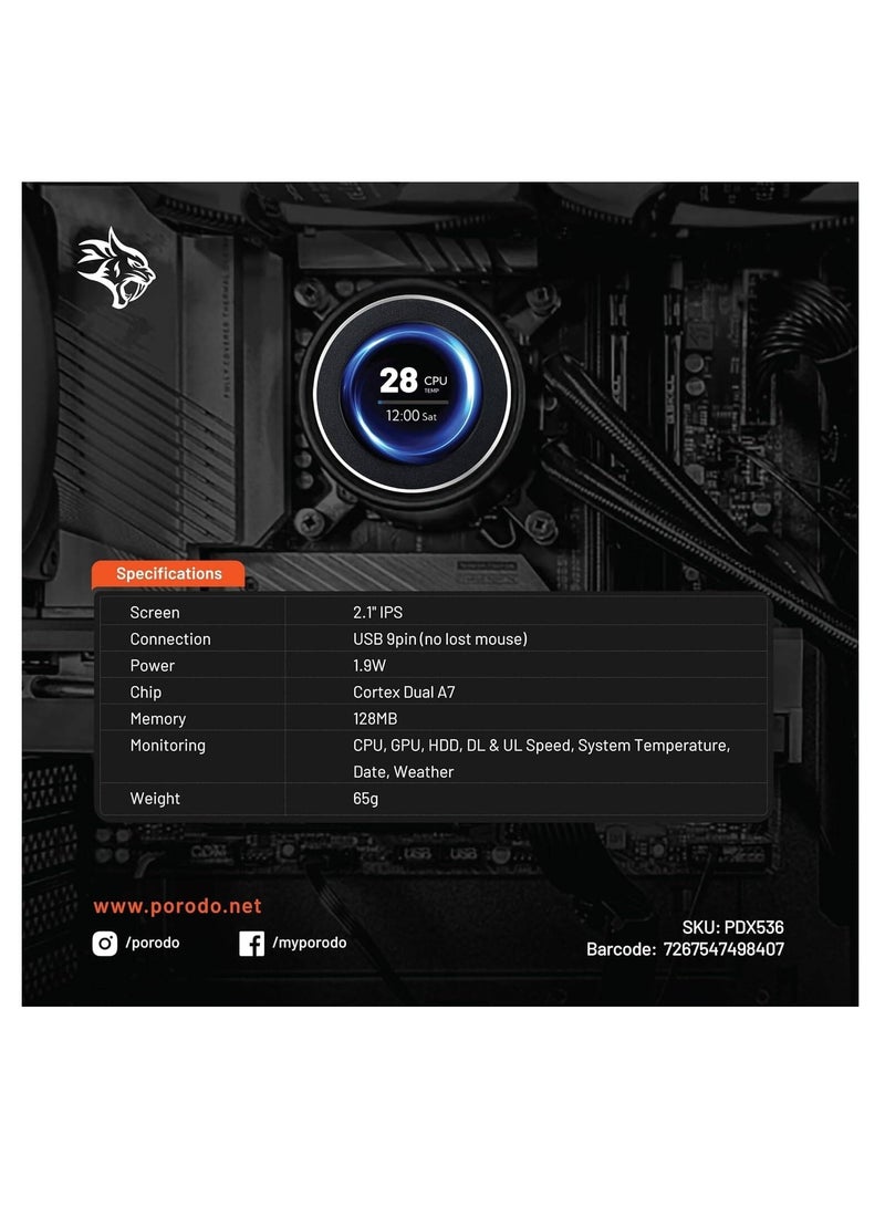 porodo Porodo Gaming PC Health Monitor 9PIN Plug & Play Macro Software  - Image 4