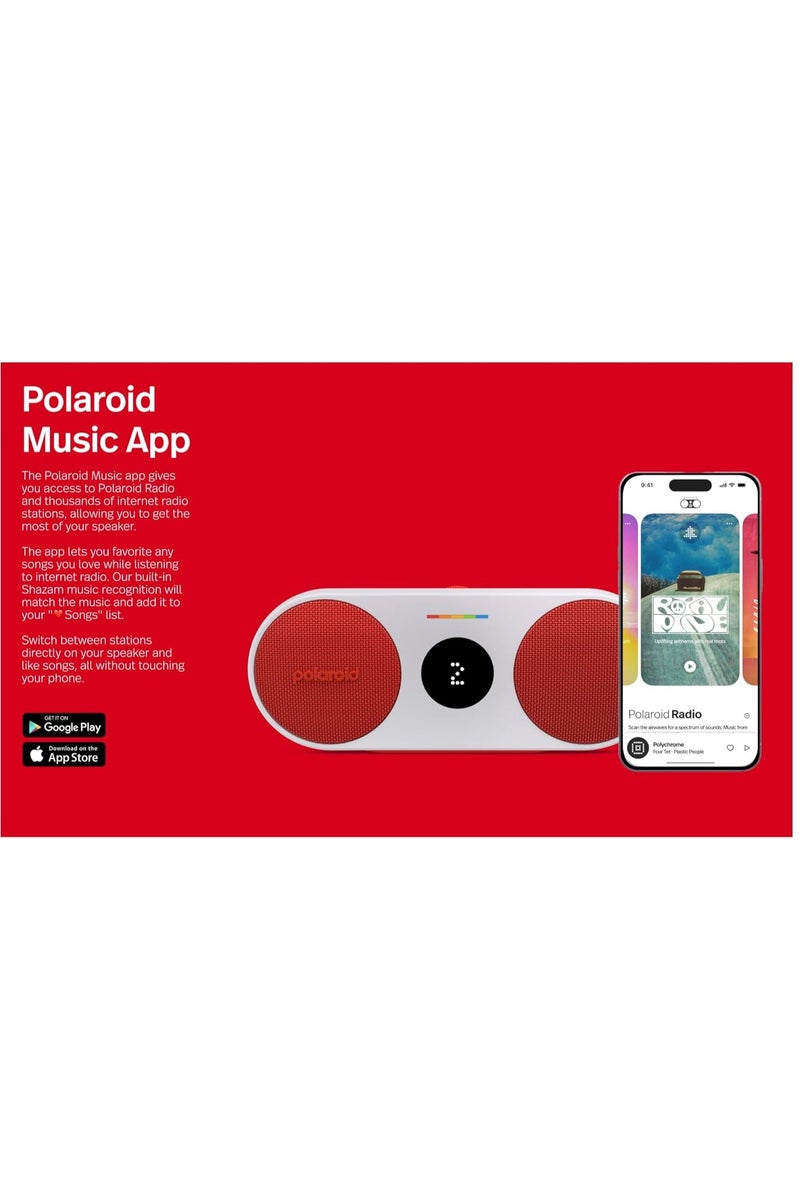 بولارويد مشغل الموسيقى Polaroid P2 - مكبر صوت لاسلكي محمول قوي قابل لإعادة الشحن مع إقران ستيريو مزدوج - Image 3