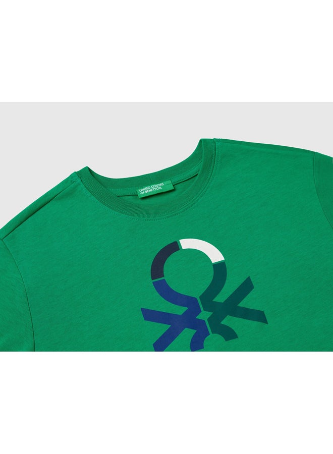 Benetton Boys Crew Neck Printed Long Sleeve T-shirt - Image 3